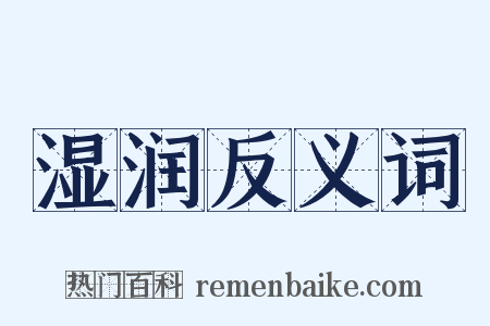 湿润反义词是什么意思的图片
